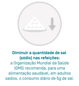 Diminuir a quantidade de sal (sódio) nas refeições